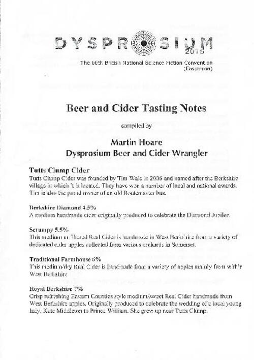 Beer Tasting Notes